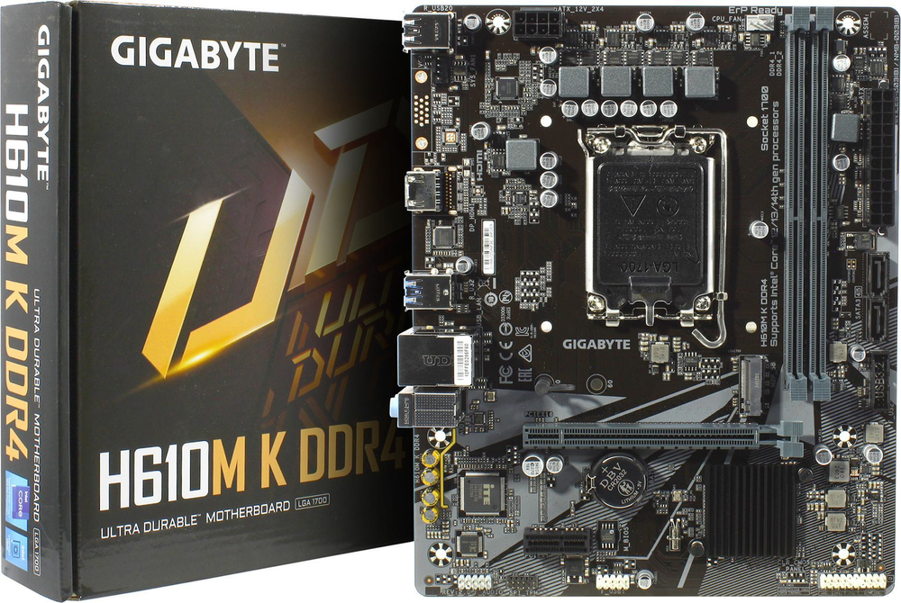 Мат. плата GIGABYTE H610M K DDR4 LGA1700 MicroATX 2DDR4