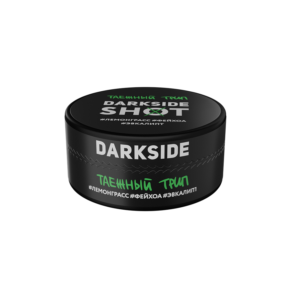 М. Табак для кальяна Dark Side Shot Таежный трип (Лемонграсс, фейхоа, эвкалипт) 120гр