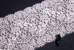 01-61 ОПТ Кружево шантильи 23 см, розовый