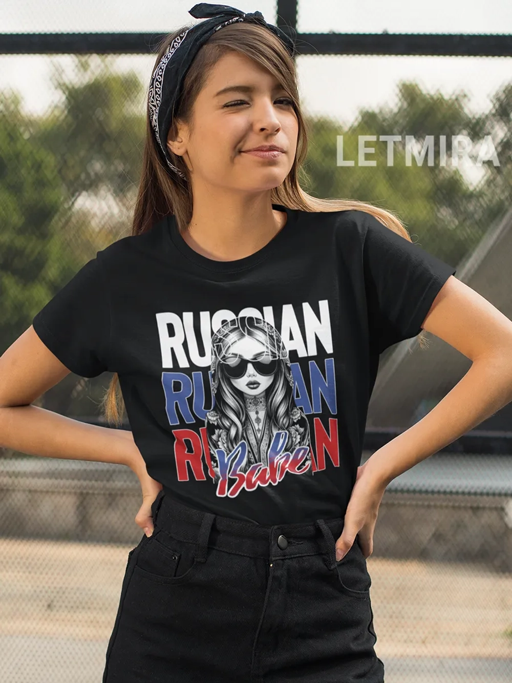 Футболка с принтом Матрёшка
