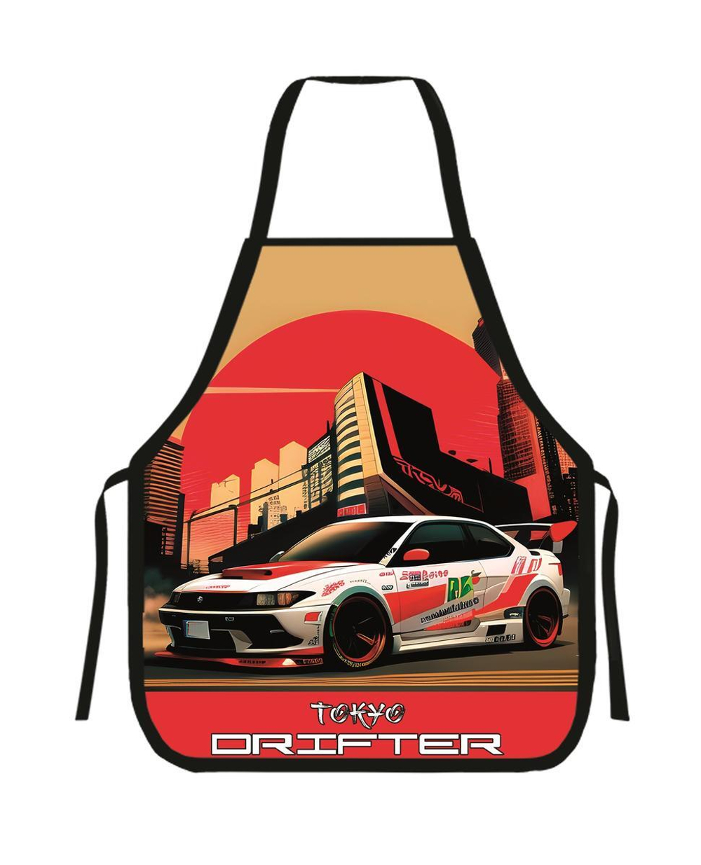 Фартук д/труда, большой, печать на ткани (рост 140-160) "Авто в городе 2024" (Пчелка)