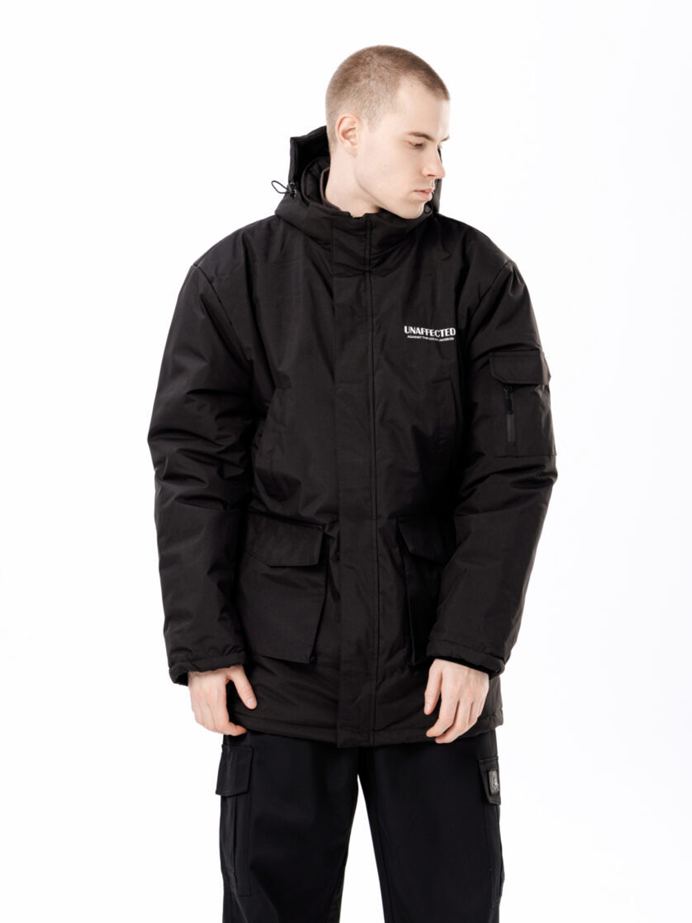 Куртка UNAFFECTED Down Hooded Parka Чёрный
