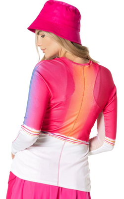 Женская теннисная футболкаLucky in Love Shockin' Classics Radiance Long Sleeve - Multikolor