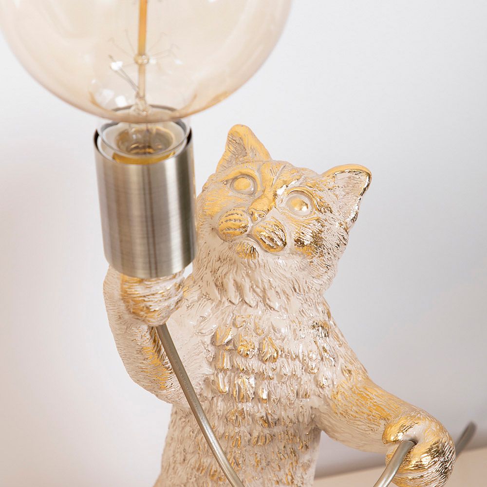 Настольная лампа Кот Эдисон Айвори