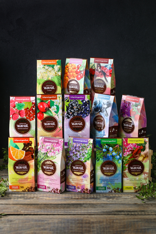 Иван -чай "с Имбирем и корицей" / картон / 50 гр / Сибирский Иван-Чай / Солнечная Сибирь