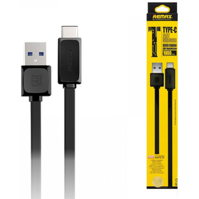 Кабель USB - Type-C Remax RT-C1 (плоский) Черный