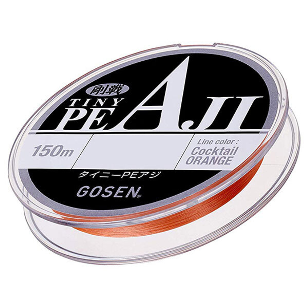 Шнур Gosen Tiny PE AJI 150м Orange D-0.4(10lb) 4,5кг