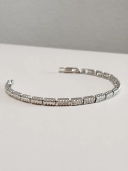Браслет Xuping «Бриллиантовая дорожка» Silver