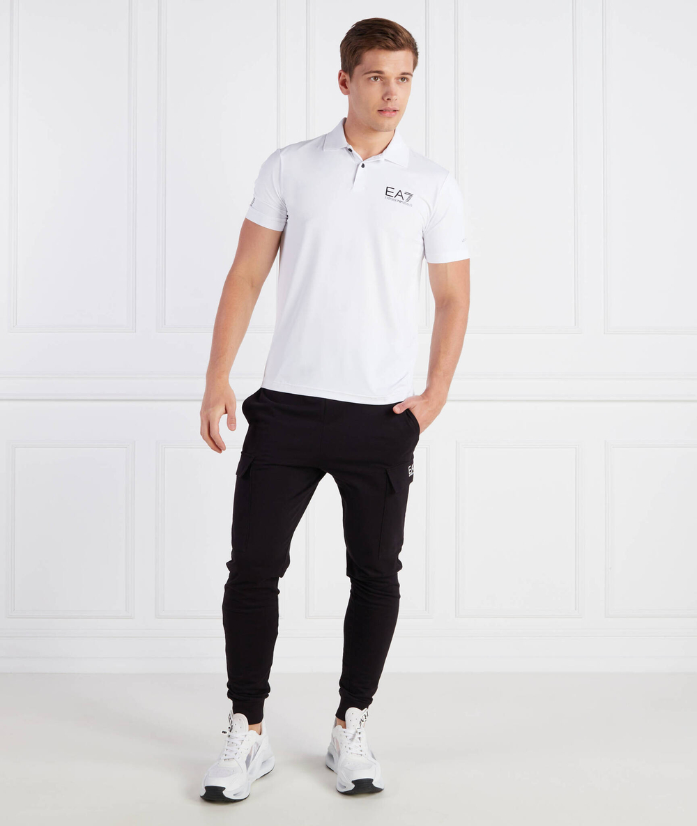 Поло EA7 - белый(8NPF23 PJEMZ)