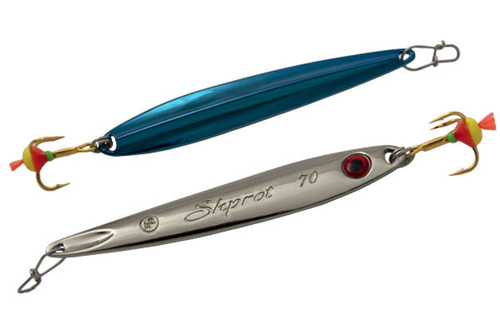 Блесна вертикальная ECOPRO Shprot 90мм 18г. SBL золот.крюч.