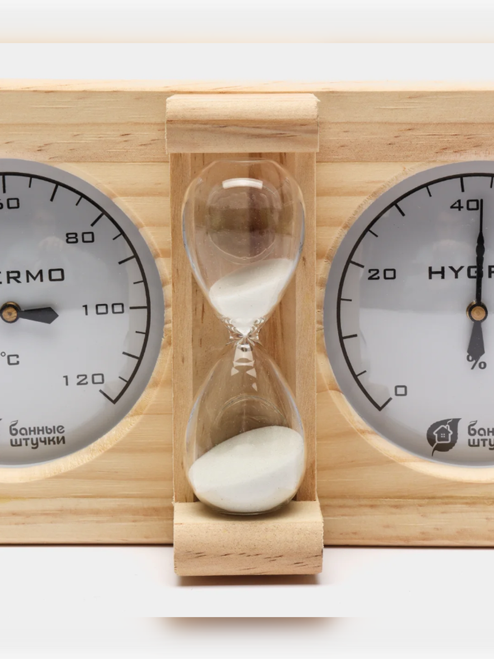 Термометр с гигрометром Банные штучки с песочными часами, 27х13.8х7.5 см 18028