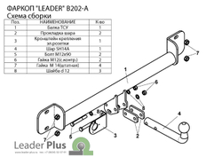 Фаркоп для BMW X3 (E83) 2004-2010 арт.B202-A