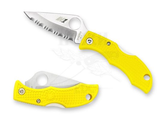 Складной нож Spyderco Ladybug Salt LYLS3 c клинком из стали H1, рукоять FRN