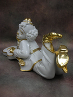 Статуэтка. Фарфор. Клоун с гитарой и кристаллами Сваровски. Capodimonte. Италия