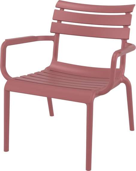 Кресло лаунж пластиковое Paris Lounge марсала