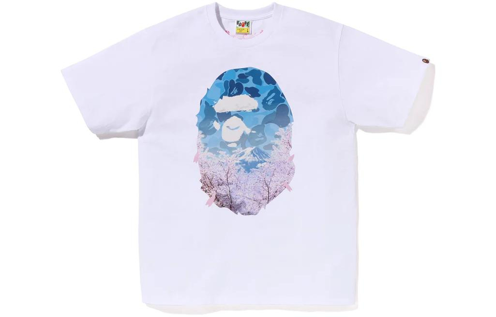 A Bathing Ape Sakura Photo Ape Head Tee Ss23 белый
