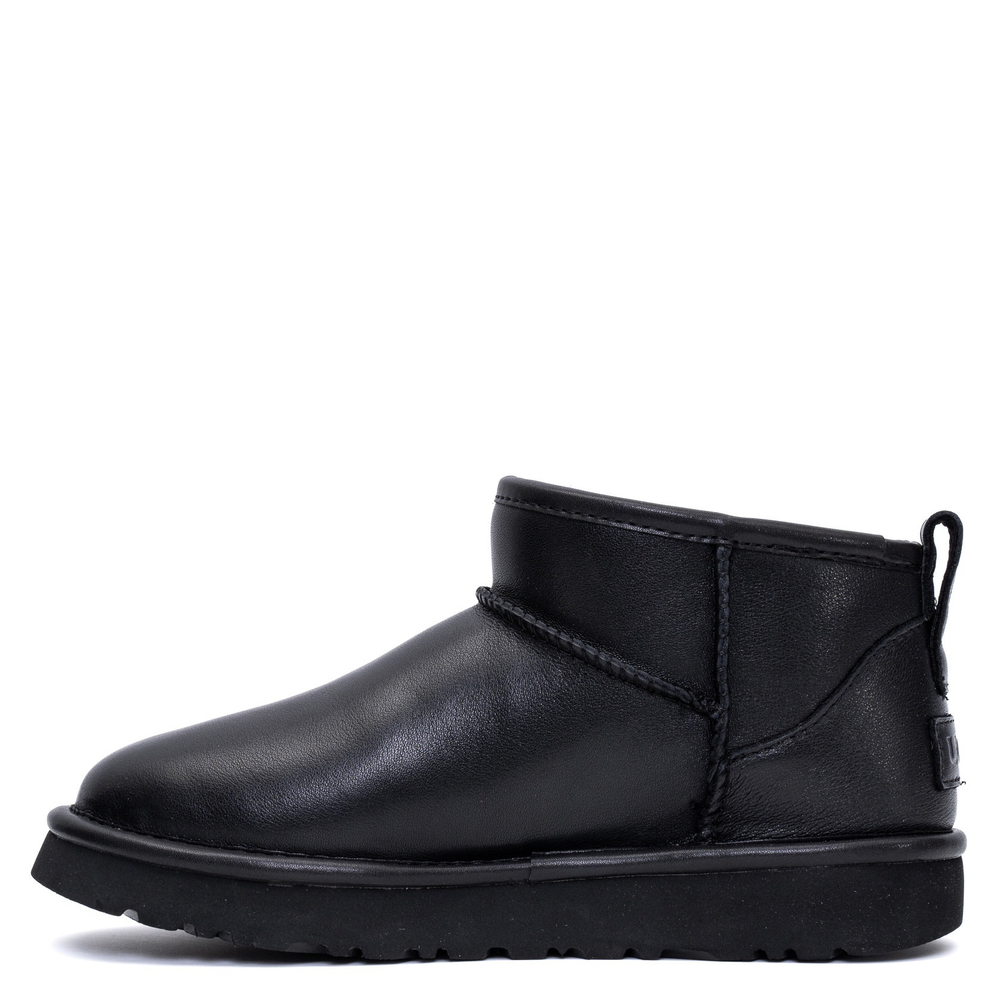 UGG Mens Classic Ultra Mini Leather Black