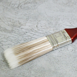 Кисть плоская 1" 25мм, искусственная мягкая щетина, деревянная лакированная ручка