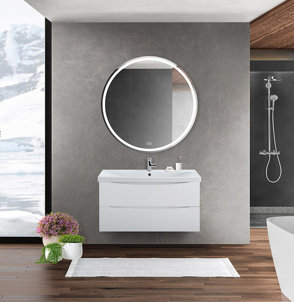 Тумба под раковину BelBagno Marino-Cer 100 MARINO-CER-1000-2C-SO-BL-P подвесная Bianco Lucido