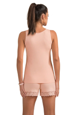 Легкая пижамка Lucy с кружевами (Размер: M) (Цвет: темно-синий)