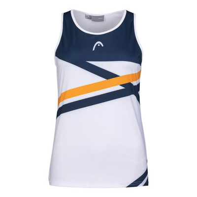 Женская теннисная майка HEAD Performance Tank Top Women - White, Dark Blue