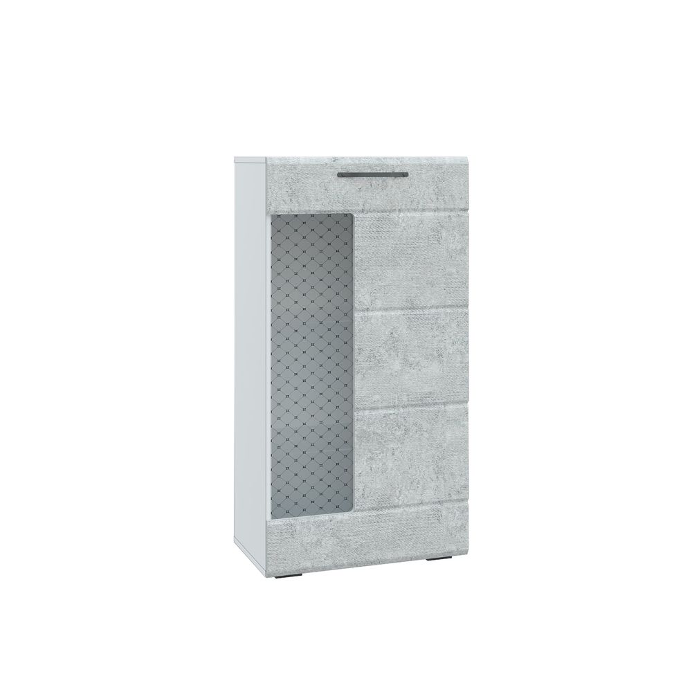 Пенал со стеклом "Асти" АШПС 600.1 (белый/камень светлый)