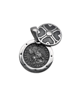 Образок из серебра/Чернение/С подвижным ухом/Георгий Победоносец