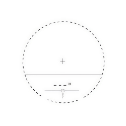 Бинокль Veber 10x42 RFS1000 с лазерным дальномером - измерительная сетка