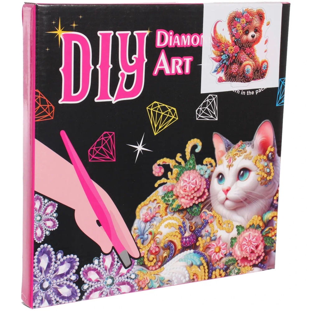 Набор для творчества на акриловой подставке «DIAMOND», мишка с крылышками, 23.5*24см, (коробка)