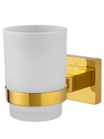 Стакан для зубных щеток с держателем WONZON & WOGHAND POLO, Темное золото (WW-8921-DG)