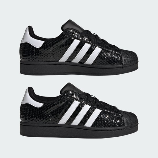 ADIDAS Кроссовки Superstar II с змеиным принтом, черный