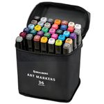 Маркеры для скетчинга двусторонние, НАБОР 36 шт, текстильный чехол, BRAUBERG, 152230