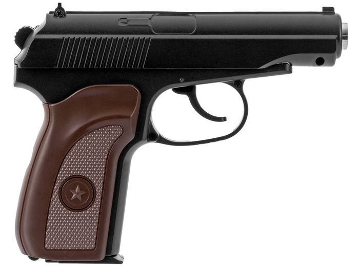 Пистолет пневматический Stalker SAPS Spring (ПМ)+имитатор ПБС, к.6мм (SA-33071PS)