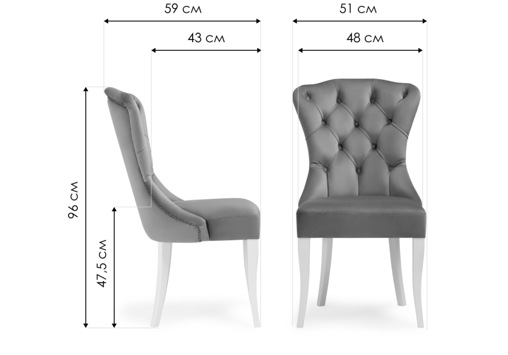 Стул деревянный Woodville Милано 1 синий, венге, ножки венге