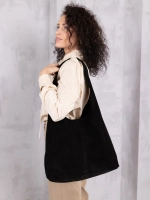 сумка через плечо шоппер натуральная замша