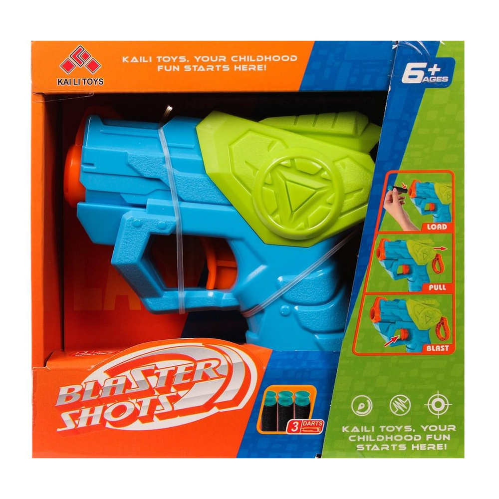 Пистолет с мягк.пулями, коробка SB621