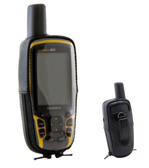 Garmin GPSMAP 64 / 62 чехол натуральная кожа, зажим с окном для зарядки (02-112)
