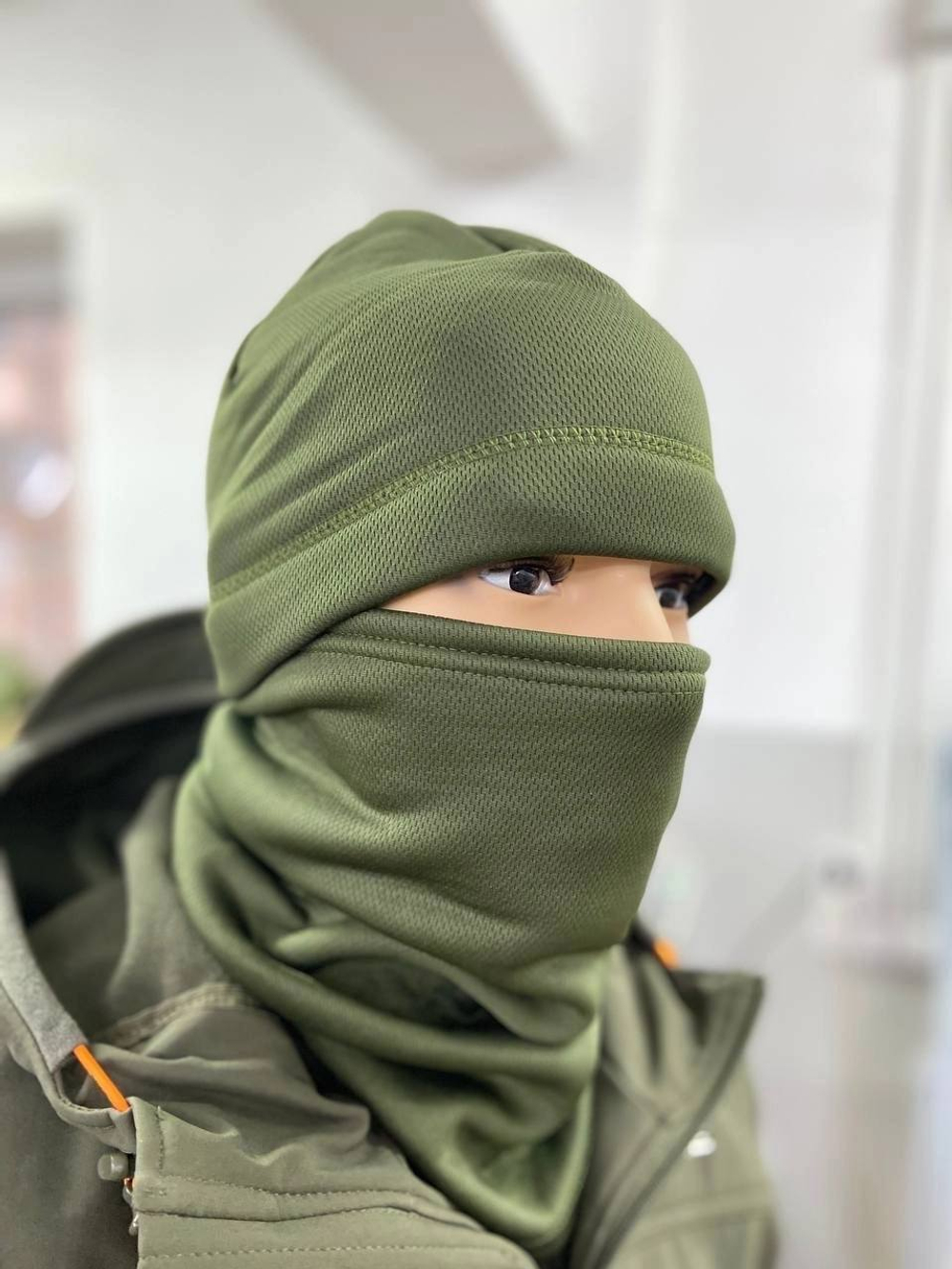 Шапка флисовая softshell / олива