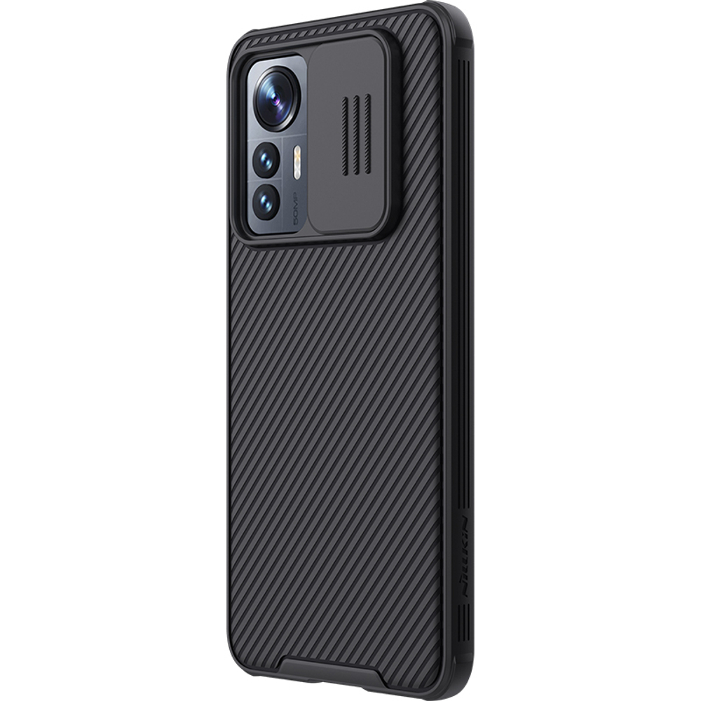 Усиленный двухкомпонентный чехол от Nillkin CamShield Pro Case для Xiaomi Mi 12 Lite 5G с защитной шторкой для камеры