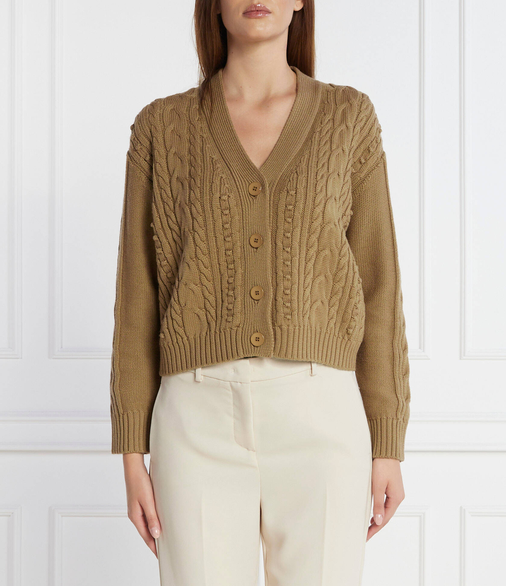 Хлопковый кардиган Max Mara Leisure - коричневый(334603366)