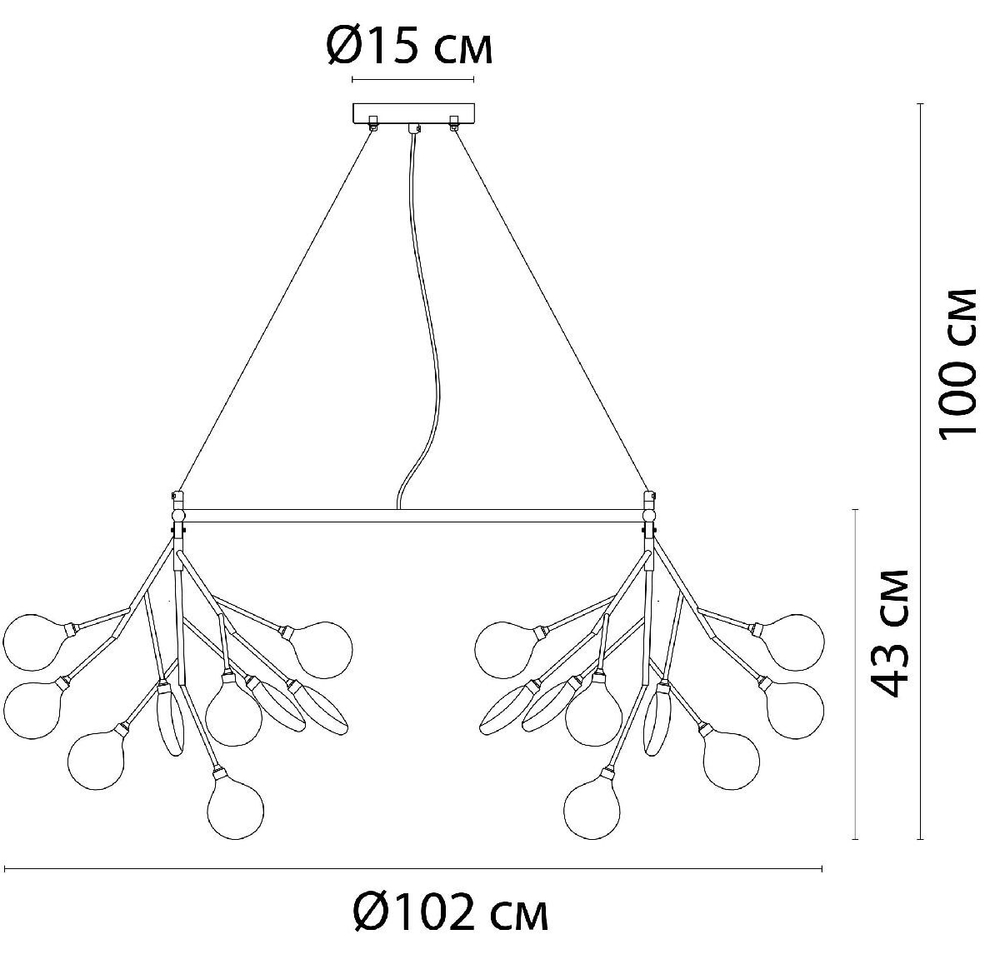 Подвесная люстра Arte Lamp Candy A7272SP-45GO