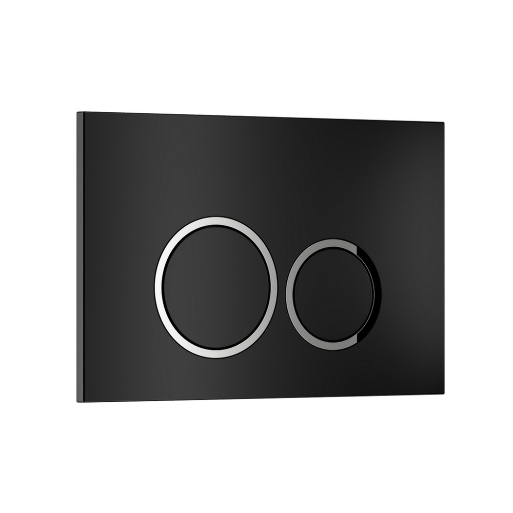 Кнопка смыва WAVE W2 универсальная ЧЕРНАЯ АБС круглая