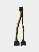 Кабель питания видеокарты SATA 2-PCIe (8pin) 6+2pin