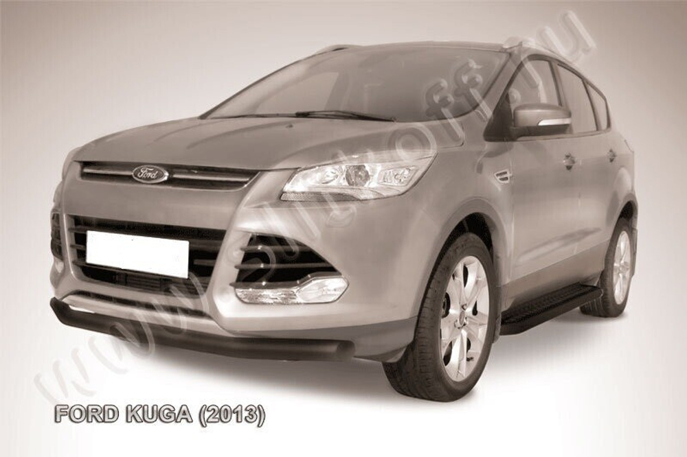 Защита переднего бампера Ford Kuga (2012-2016) d76 черная