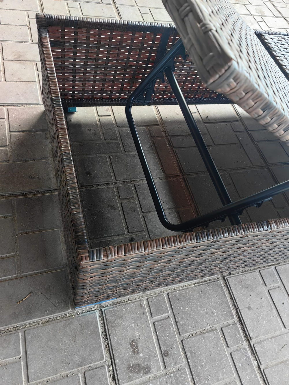 Шезлонг из искусственного ротанга Орландо цвет Шоколад