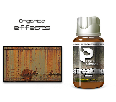 Эффект полос оранжевой ржавчины (streaking orange rust effect)