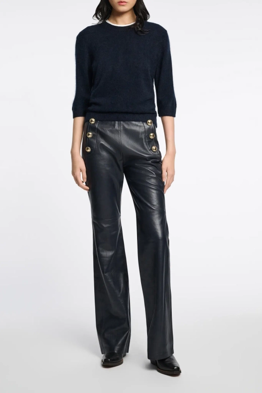 Джемпер из шерсти мериноса и кашемира (голубой)