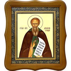 Дионисий Глушицкий Преподобный игумен. Икона на холсте.