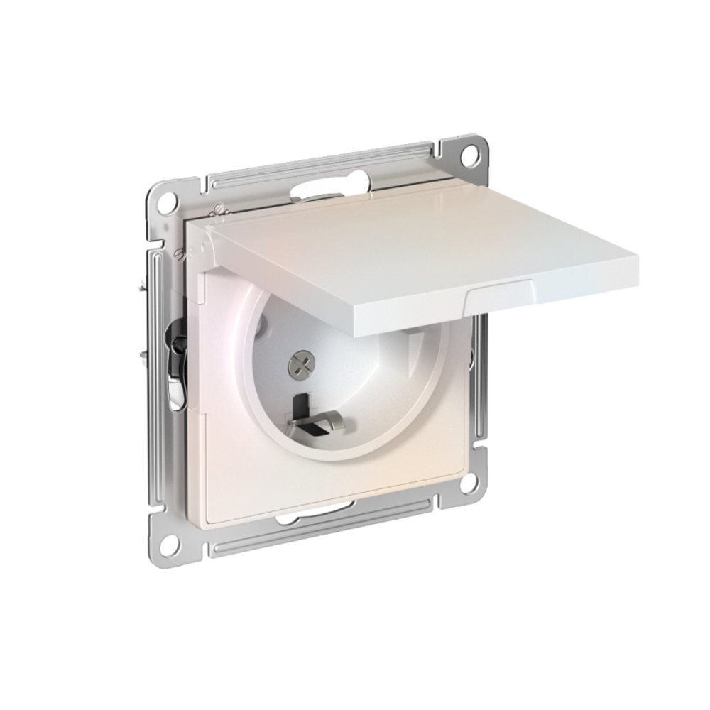 Розетка 1-м СП AtlasDesign 16А IP20 с заземл. защ. шторки с крышкой механизм жемчуж. SE ATN000446 Розетка 1-м СП AtlasDesign 16А IP20 с заземл. защ. шторки с крышкой механизм жемчуж. SE ATN000446