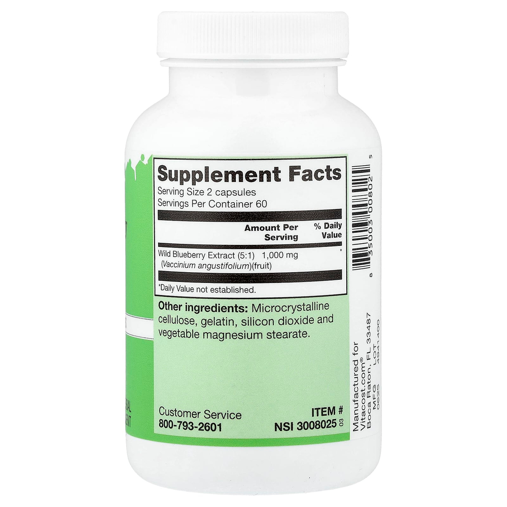 Vitacost, Wild Blueberry Extract, 120 Capsules (500 mg per Capsule)